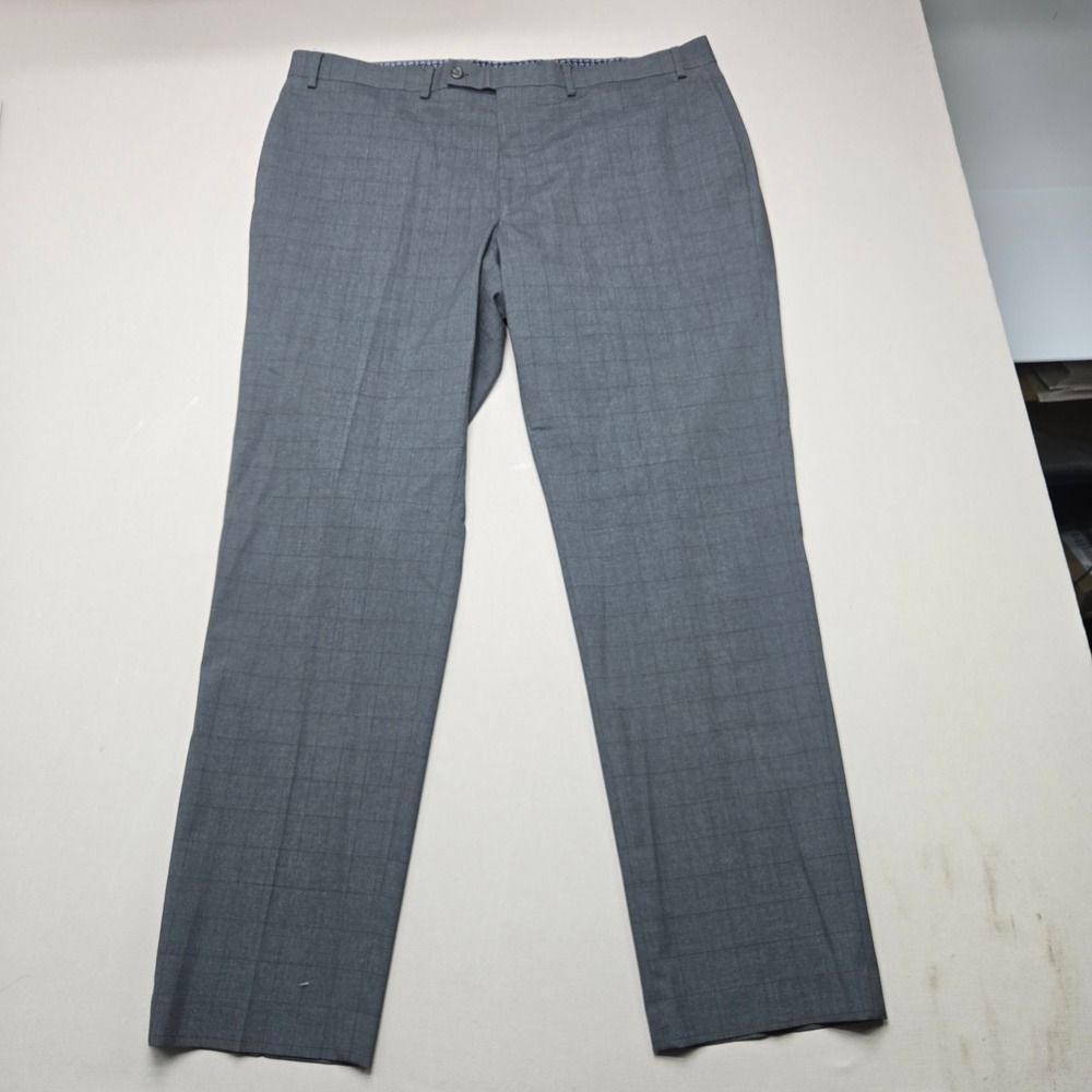 Lauren Ralph Lauren Dress Pants Windowpane Plaid Grey Mens 40x32